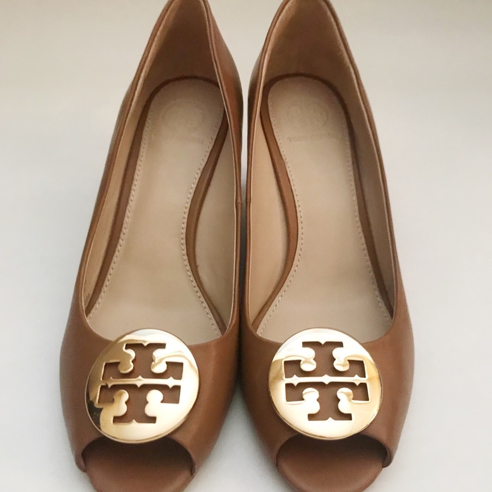 Brown Tory Burch Wedges